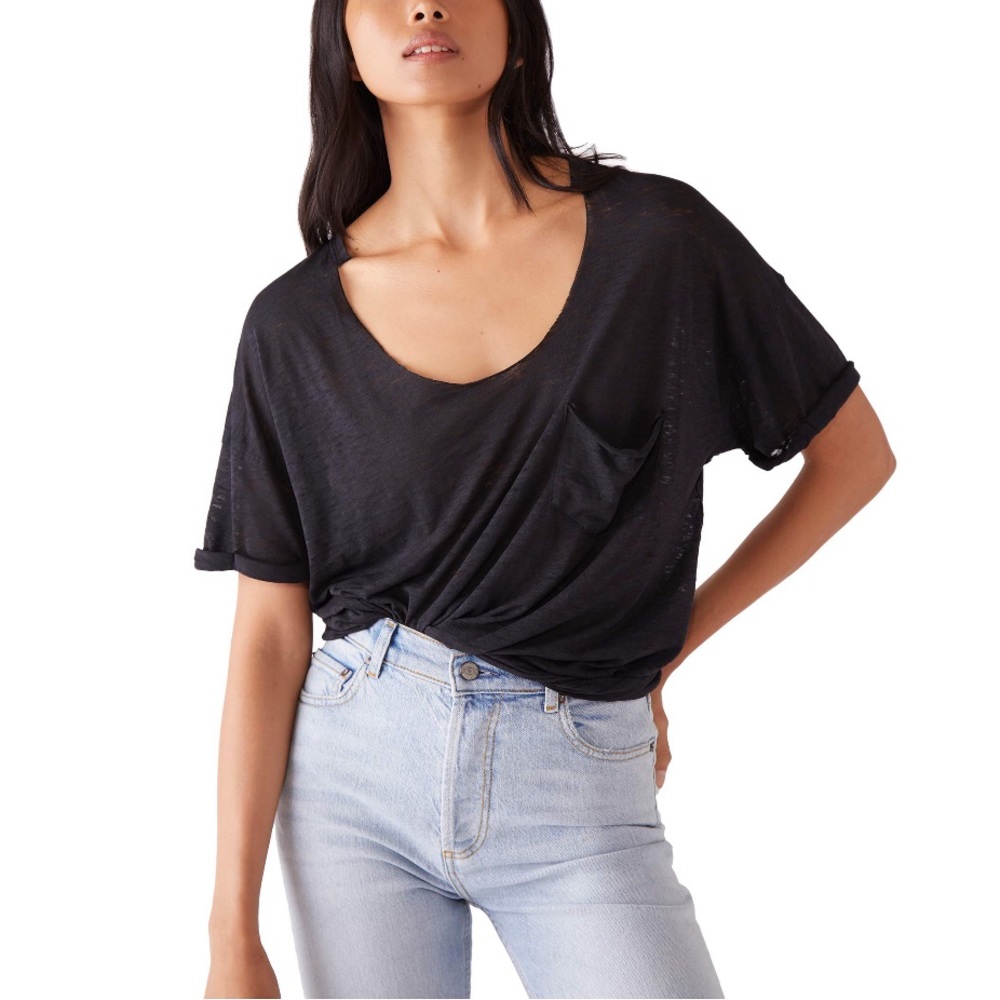 Free People Summer Sky Tee - Black